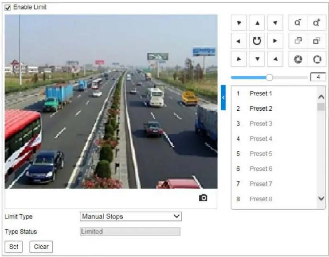 Hikvision PTZ-N1400I-DE3 - Enter the Limit conguraon interface: - 1