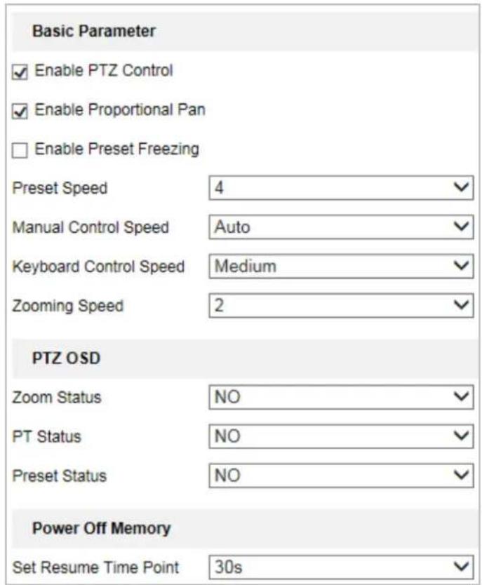 Hikvision PTZ-N1400I-DE3 - Conguring Basic PTZ Parameters - 1