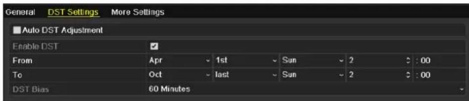 Hikvision IK-4142BH-MH/P - Configuring DST Settings - 1