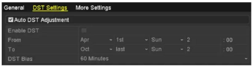 Hikvision IK-4142B-MH/W - Configuring DST Settings - 1