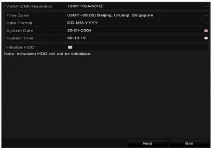 Hikvision IK-4142B-MH/W - Option 1: Inialize HDD from Startup Wizard - 1