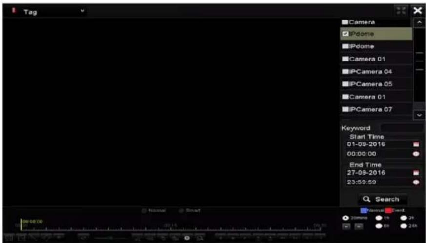 Hikvision IK-4142B-MH/W - Playing back by Tag - 1