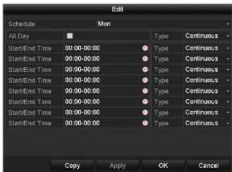 Hikvision IK-4142B-MH/W - Edit the Schedule - 1