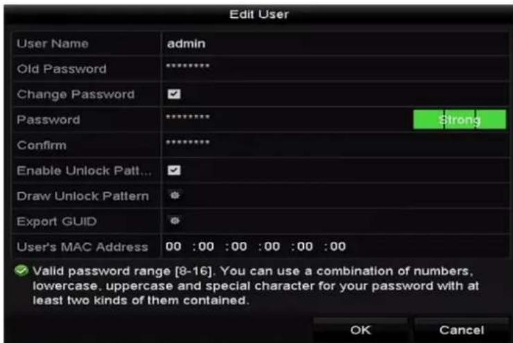 Hikvision IK-4142B-MH/W - Editing a User - 2