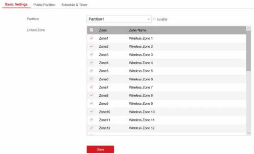 Basic Settings Public Partition Schedule & Timer Partition Linked Zone Partition1 Enable Zone Zone Name Zone1 Wireless Zone 1 Zone2 Wireless Zone 2 Zone3 Wireless Zone 3 Zone4 Wireless Zone 4 Zone5 Wireless Zone 5 Zone6 Wireless Zone 6 Zone7 Wireless Zone 7 Zone8 Wireless Zone 8 Zone9 Wireless Zone 9 Zone10 Wireless Zone 10 Zone11 Wireless Zone 11 Zone12 Wireless Zone 12 Save