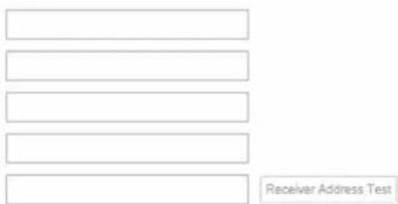 Receiver Address Test