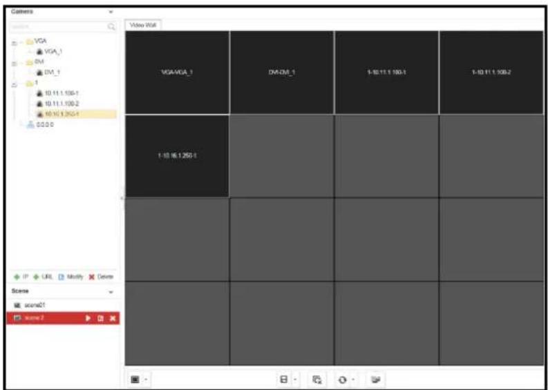 Camera VGA VGA_1 DM DM_1 10.11.1.100-1 10.11.1.100-2 10.10.1.250-1 0.0.0 IP URL Modify Delete Scene score01 score 2 Video Wall VGA/VGA_1 DM/DM_1 1-10.11.1.100-1 1-10.11.1.250-2 1-10.16.1.250-3 1-10.16.1.250-4 1-10.16.1.250-5 1-10.16.1.250-6 1-10.16.1.250-7 1-10.16.1.250-8 1-10.16.1.250-9 1-10.16.1.250-10 Score Score 2