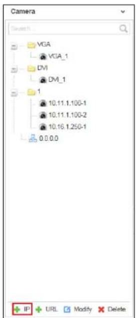 Camera Select 9 VGA VGA_1 DVI DM_1 1 10.11.1.100-1 10.11.1.100-2 10.16.1.250-1 0.0 0.0 IP URL Modify Delete