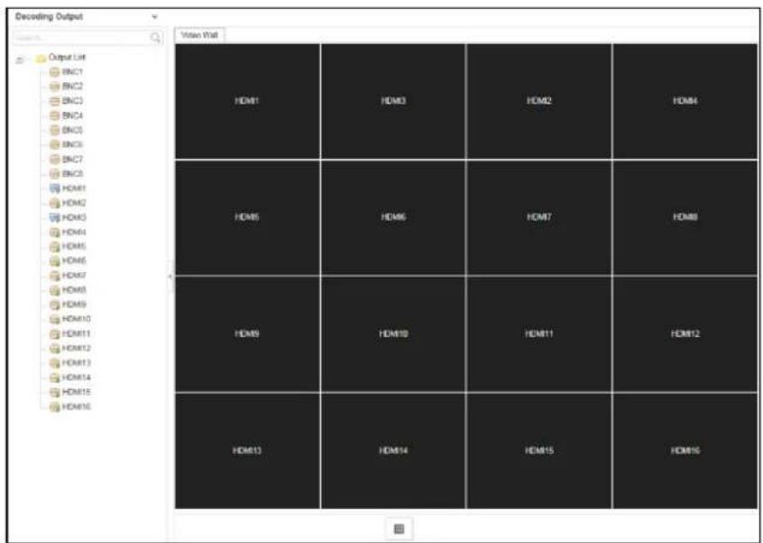 Decoding Output Output L4 BNC1 BNC2 BNC3 BNC4 BNC5 BNC6 BNC7 BNC8 HOM1 HOM2 HOM3 HOM4 HOM5 HOM6 HOM7 HOM8 HOM9 HOM10 HOM11 HOM12 HOM13 HOM14 HOM15 HOM16 Video Wall HOM1 HOM3 HOM2 HOM4 HOM5 HOM6 HOM7 HOM8 HOM9 HOM10 HOM11 HOM12 HOM13 HOM14 HOM15 HOM16