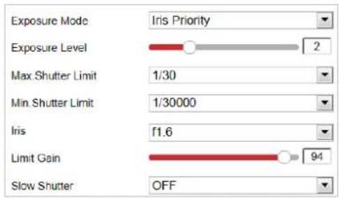 Hikvision DS-2DE4225W-DE(B) - Exposure Sengs - 1