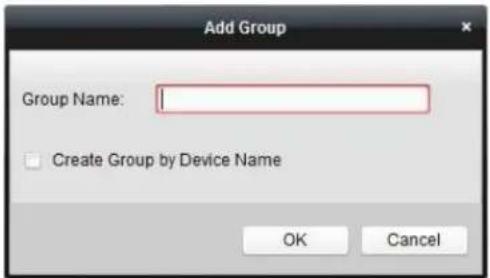 Add Group Group Name: Create Group by Device Name OK Cancel