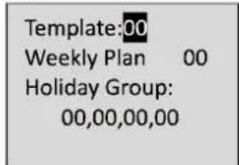 Template:00 Weekly Plan 00 Holiday Group: 00,00,00,00