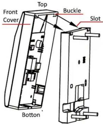 Front Cover Top Buckle Slot Bottom