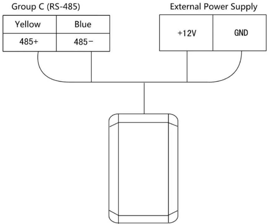 Hikvision DS-K1T105AM - RS-485 Card Reader Wiring - 1