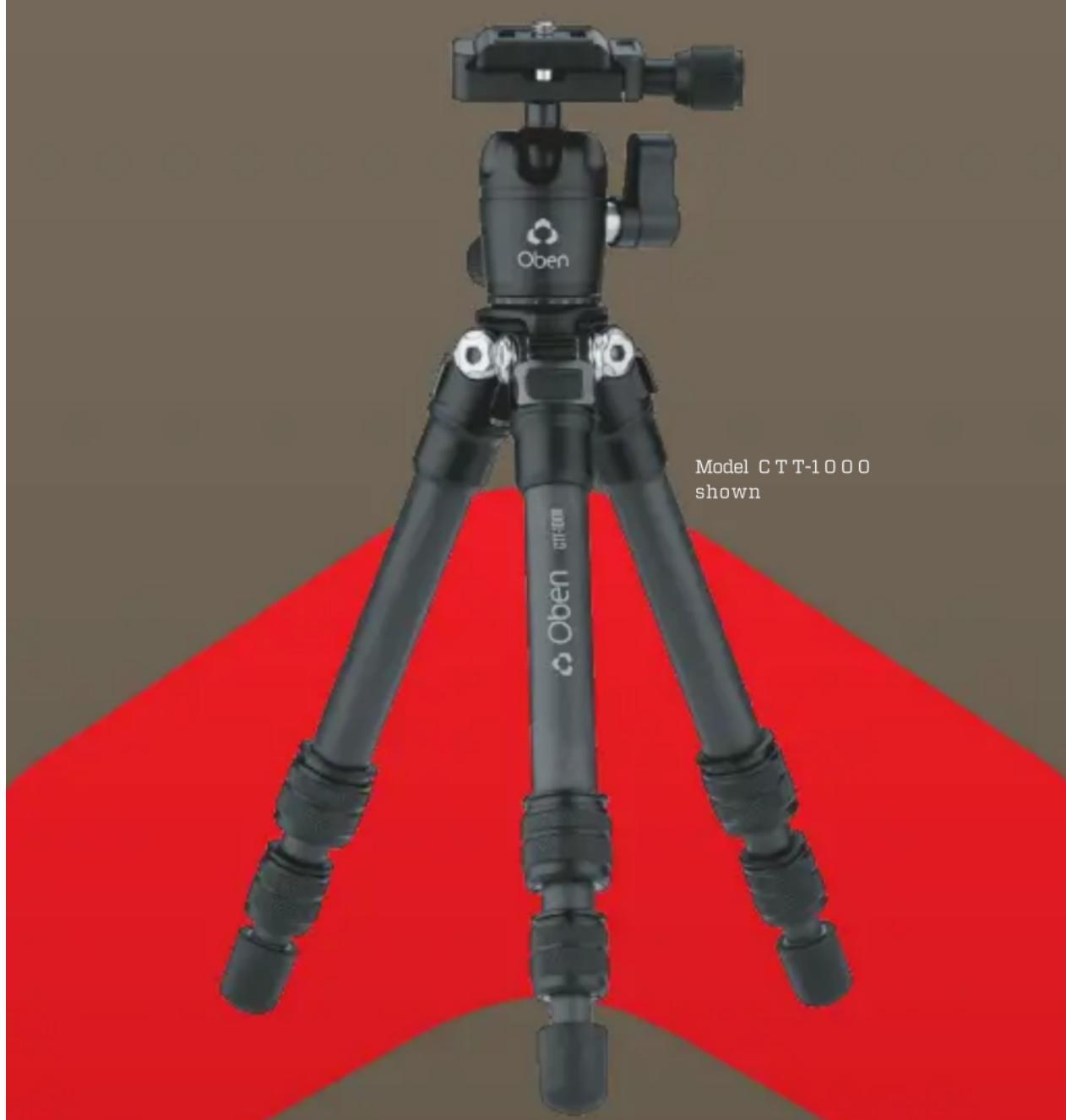 Oben CTT-1000 - 3-Section Carbon-Fiber Tabletop Tripod - 1