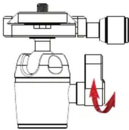 Oben CTT-1000 - MOUNTING THE CAMERA AND QUICK-RELEASE PLATE TO THE BALLHEAD - 2