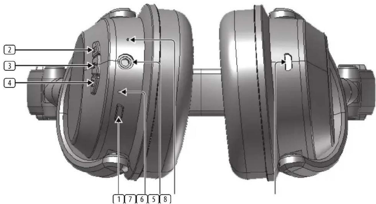 Technical diagram of a mechanical assembly with numbered components and directional arrows indicating flow or movement.