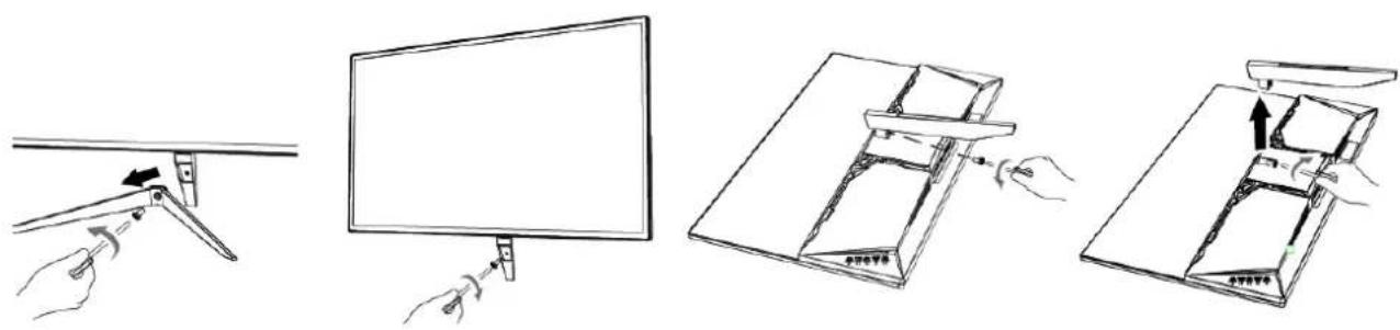 HANNSPREE HC 281 UPB - DISSEMBLING THE STAND BASE: - 1