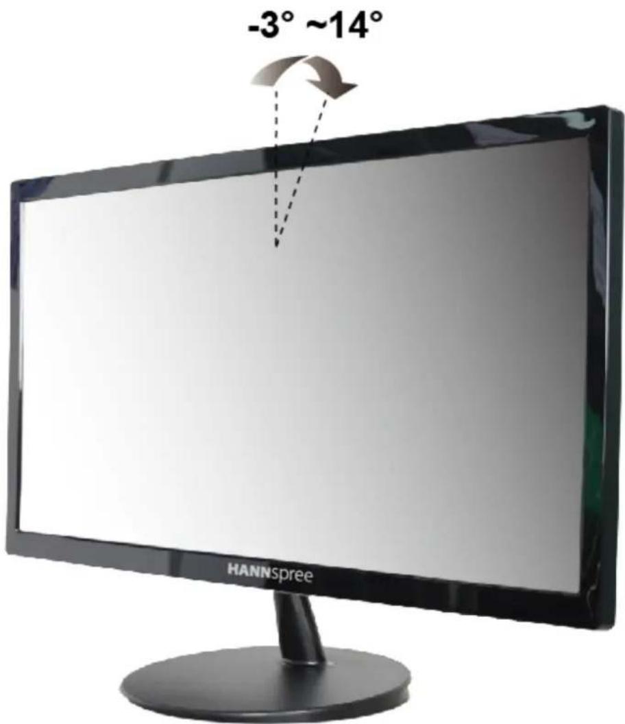 HANNSPREE HC 241 HPB - ADJUSTING THE VIEWING ANGLE - 1