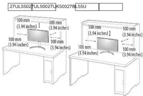 LG 27BL55U - Installing on a Table - 1