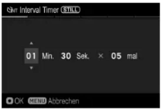 QIVr Interval Timer STILL 01 Min. 30 Sek. × 05 mal OK MENU Abbrechen