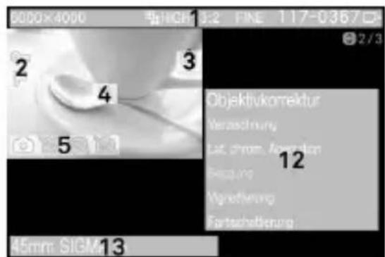 6000×4000 与 HIGH 3:2 FINE 117-0367 2 3 Objektivokorrektur Verzeichnung Lat. chrom. Akreten Bezug 12 Vorierung Fartschätterung 45mm SIGM 13