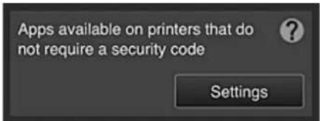 CANON Maxify MB2120 - - Apps available on printers that do not require a security code - 1