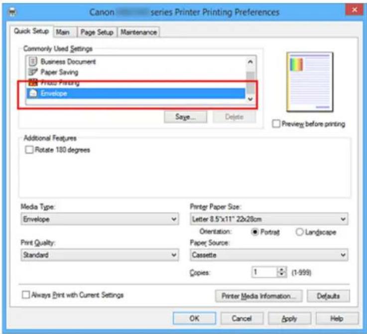 CANON Maxify MB2120 - Setting Up Envelope Printing - 1