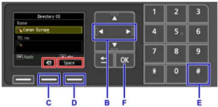CANON Maxify MB2120 - Entering Numbers, Letters, and Symbols - 1