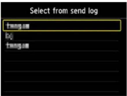CANON Maxify MB2120 - - Select from send log - 1