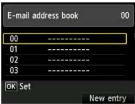 CANON Maxify MB2120 - Registering Recipients' E-Mail Address - 5