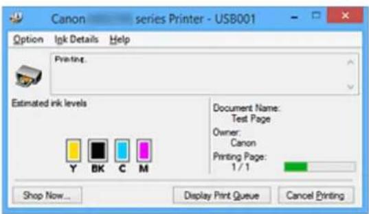 CANON Maxify MB2120 - Launching the Canon IJ Status Monitor - 2