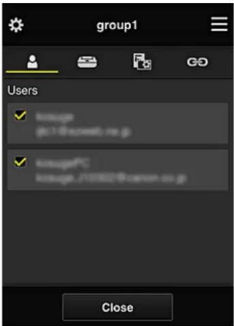 CANON Maxify MB2120 - Group management screen - 3