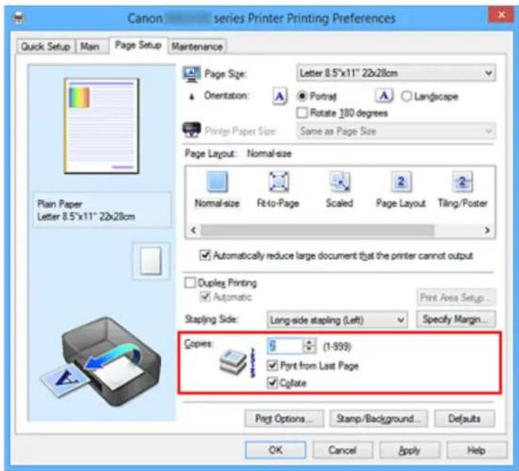 CANON Maxify MB2120 - Setting the Number of Copies and Printing Order - 1