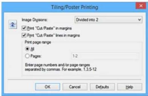 CANON Maxify MB2120 - Set the number of image divisions and the pages to be printed - 1