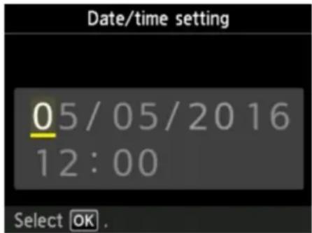 CANON Maxify MB2120 - Setting Date and Time - 1