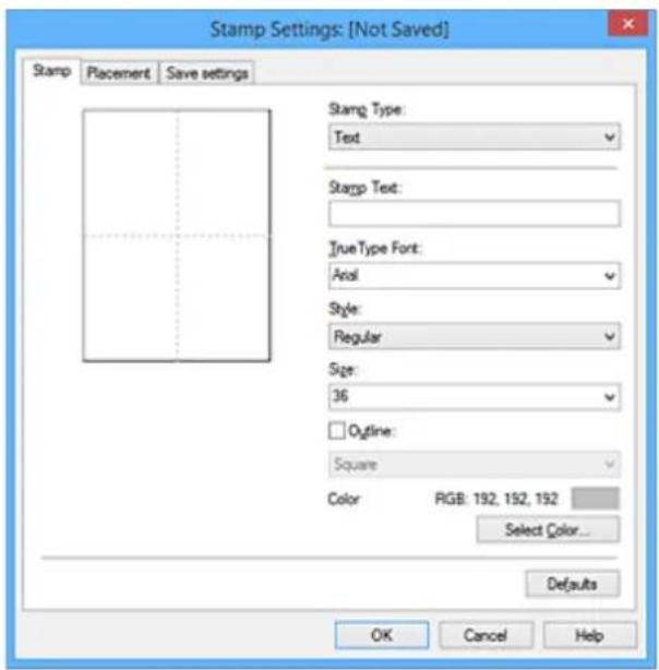 CANON Maxify MB2120 - Click Define Stamp... - 1