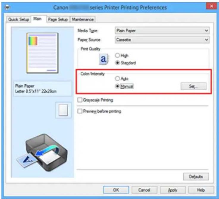 CANON Maxify MB2120 - Adjusting Intensity - 3