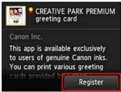 CANON Maxify MB2120 - Select Register - 1