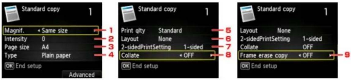 CANON Maxify MB2120 - Setting Items for Copying - 1