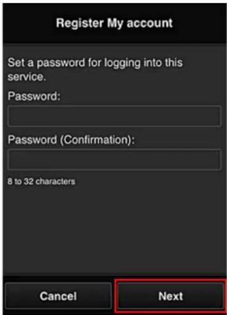 CANON Maxify MB2120 - Access the URL in the e-mail, Register the Information, and Complete the User Registration - 4