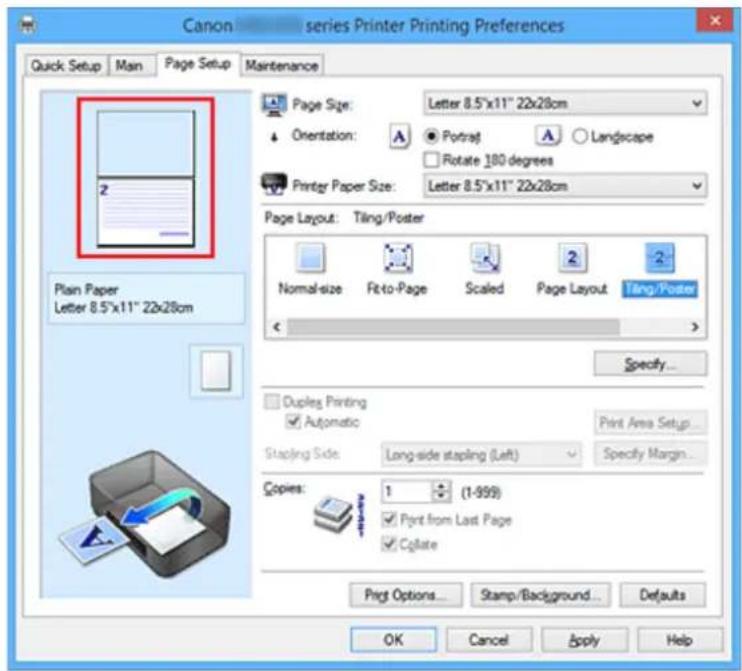 CANON Maxify MB2120 - Set the print range - 1