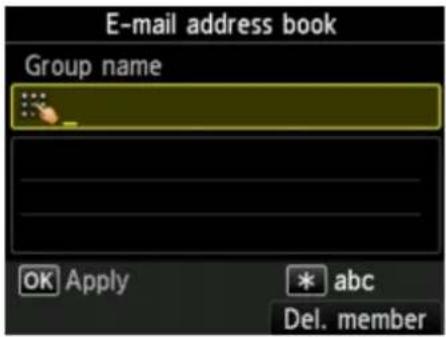 CANON Maxify MB2120 - Select Group e-mail and press OK button. - 1