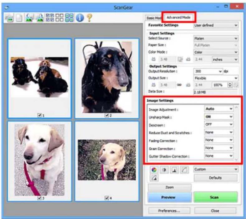 CANON Maxify MB2120 - Correcting Images (Unsharp Mask, Reduce Dust and Scratches, Fading Correction, etc.) - 1