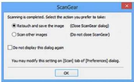 CANON Maxify MB2120 - Display the dialog to select next action - 1