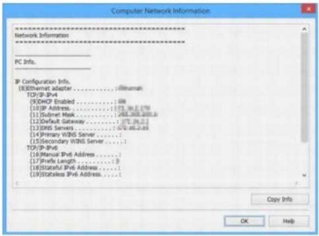 CANON Maxify MB2120 - Displaying Computer Network Information - 1