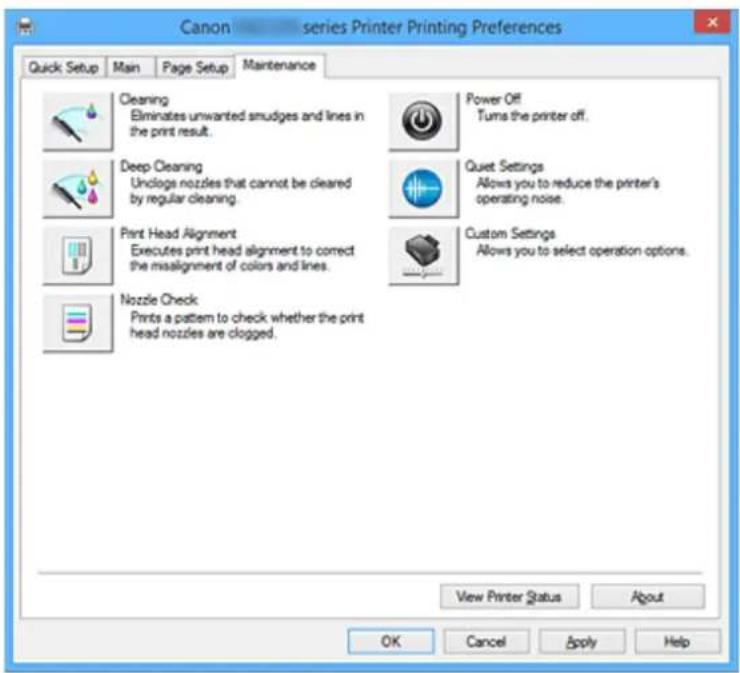 CANON Maxify MB2120 - Maintenance tab Description - 1