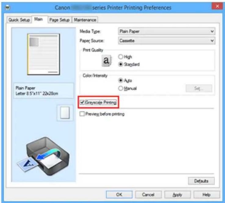 CANON Maxify MB2120 - Printing a Color Document in Monochrome - 2
