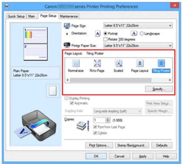 CANON Maxify MB2120 - Setting Tiling/Poster Printing - 1