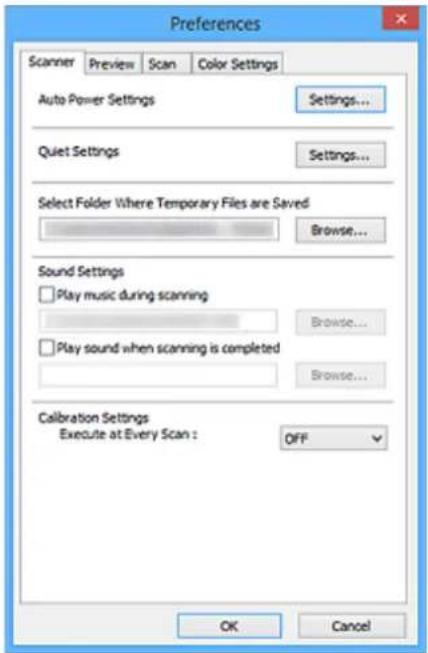 CANON Maxify MB2120 - Preferences Dialog Box - 1